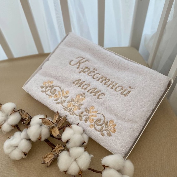 Рушник «Крёстной маме» Махра Зображення