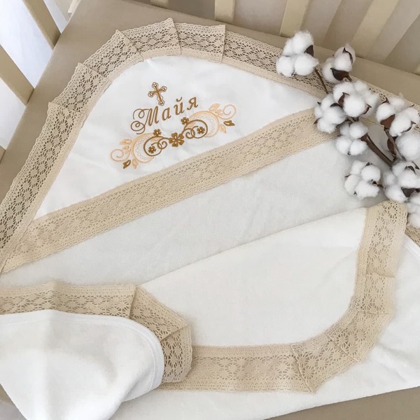 Крижма Іменна «Аріна М» Махра Зображення