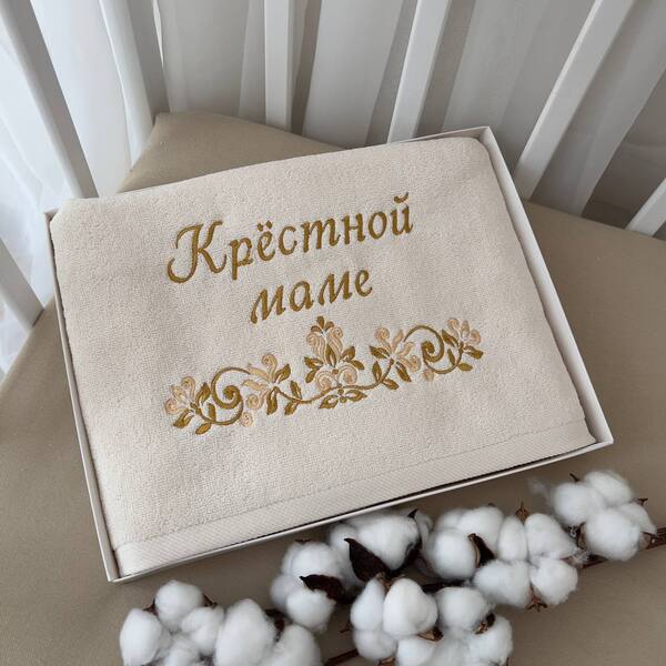 Рушник «Крёстной маме» Махра Зображення